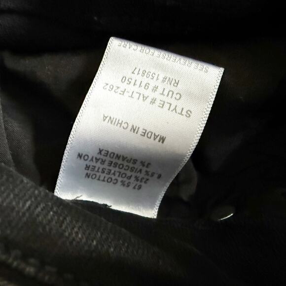 ALTAR'D STATE | Worn Raw Hem Black Wide Flare Denim Stretch Jeans | 32, 14, XL - Picture 8 of 10